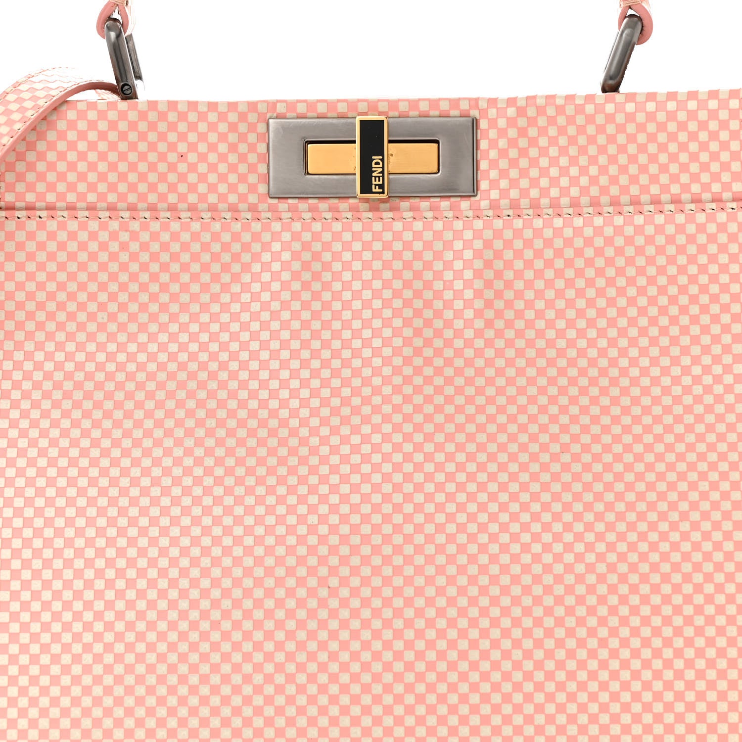 Fendi Checkered Sequin Medium Peekaboo Iconic Satchel Multicolor 9 of 11
