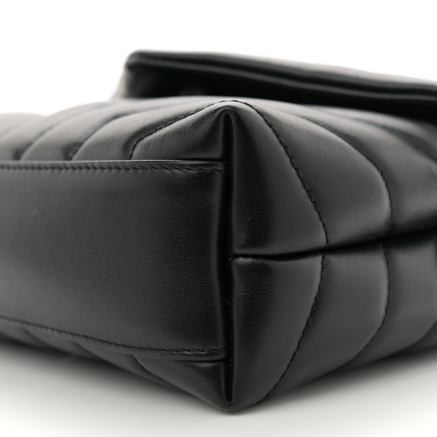 Saint Laurent Calfskin Y Quilted Monogram Monochrome Toy Loulou Crossbody Bag Black 10 of 10