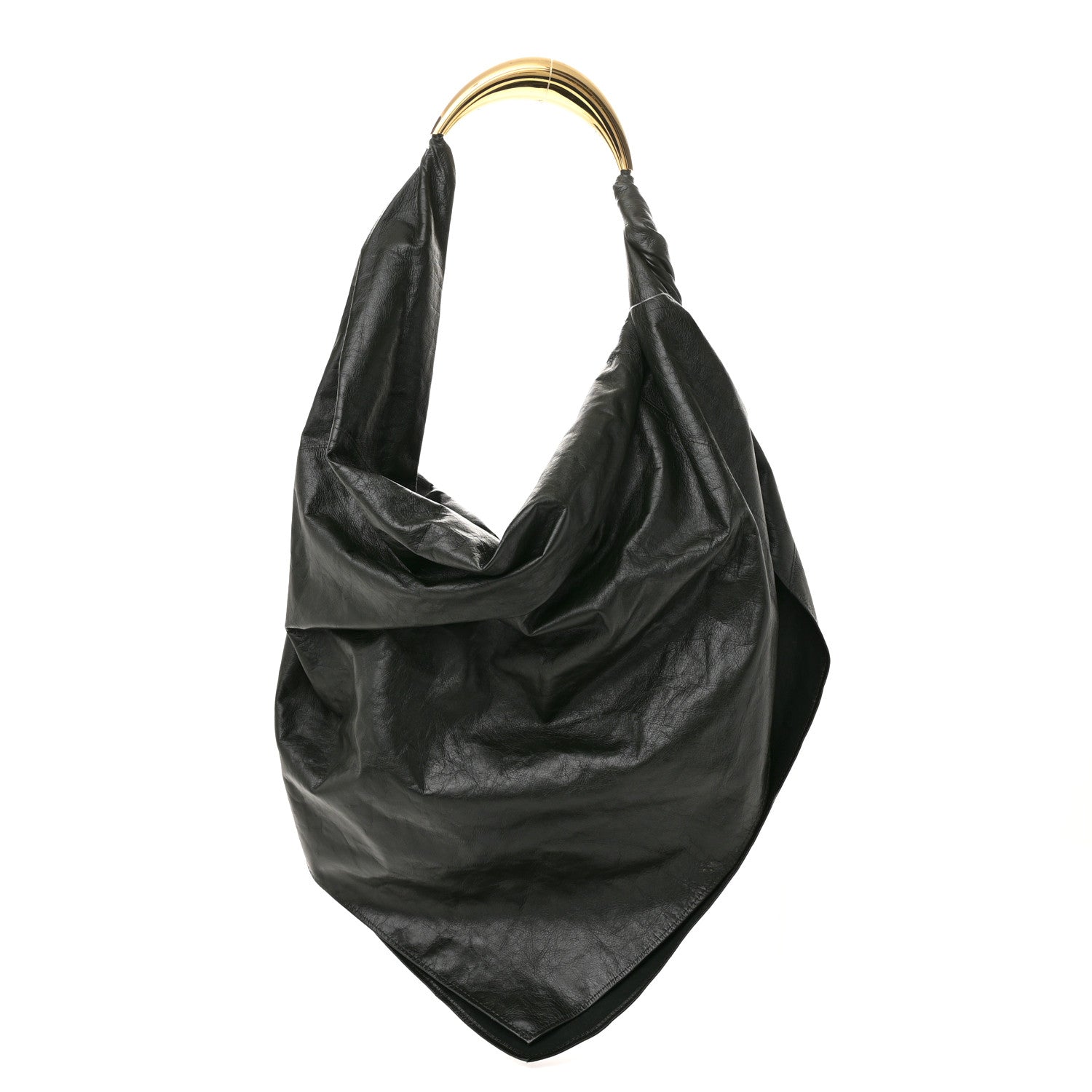 Bottega Veneta Calfskin Foulard Shoulder Bag Dark Green 1 of 11