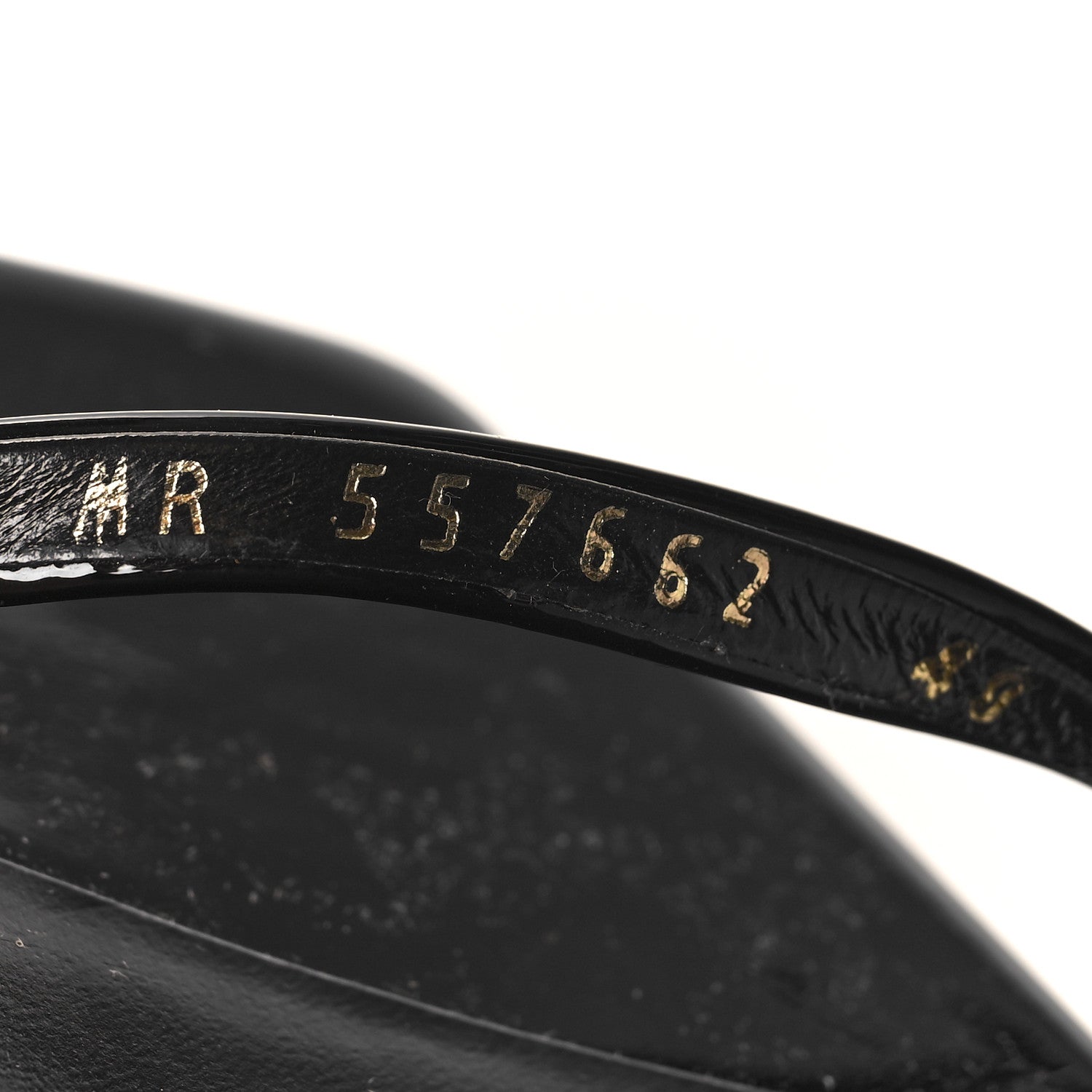 Saint Laurent Patent Calfskin Opyum 110 Sandals 40 Black Gold 6 of 8