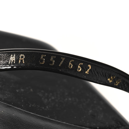 Saint Laurent Patent Calfskin Opyum 110 Sandals 40 Black Gold 6 of 8