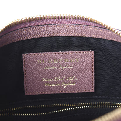 Burberry Soft Grain Calfskin House Check Small Helmsley Crossbody Dusty Pink 5 of 8