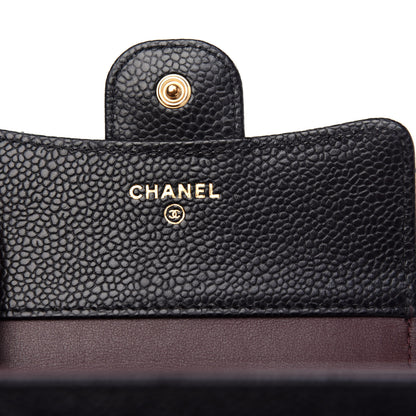 Chanel Caviar Quilted Compact Flap Wallet Black 6 of 8