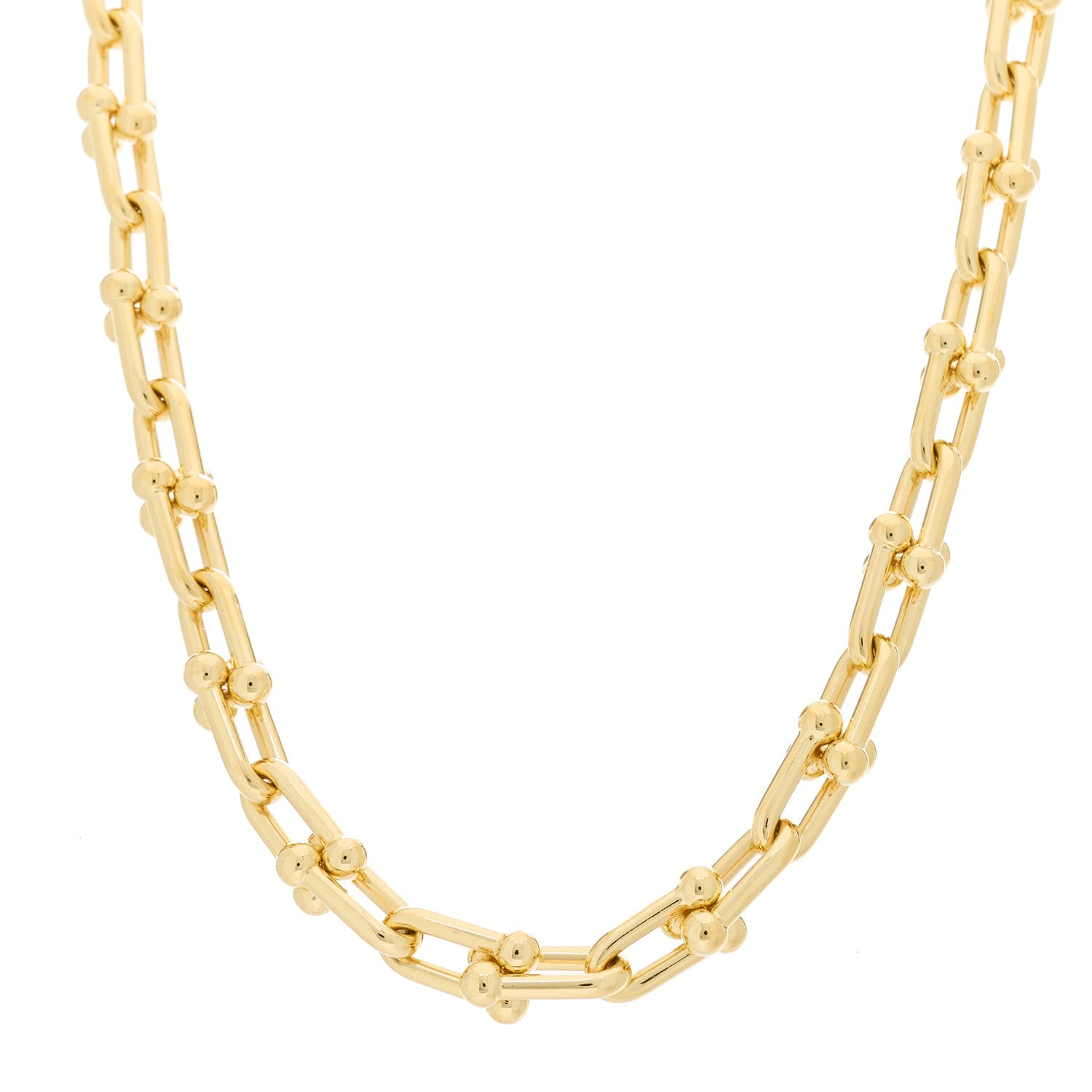 Tiffany 18K Yellow Gold Medium HardWear Link Necklace 1 of 4