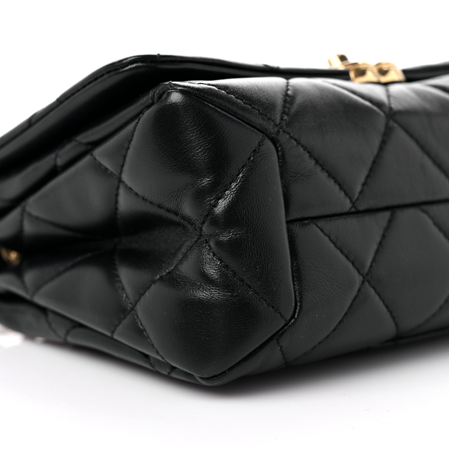 Chanel Lambskin Quilted Small Color Match Flap Black 8 of 13