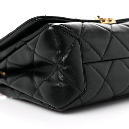 Chanel Lambskin Quilted Small Color Match Flap Black 8 of 13