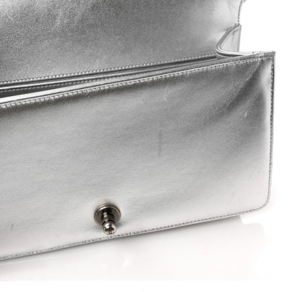 Chanel Metallic Lambskin Embellished Medium Boy Flap Silver 11 of 11