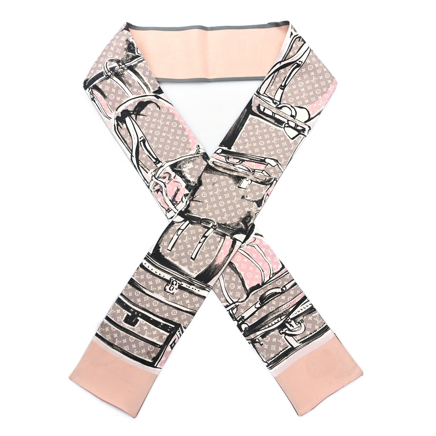 Silk Monogram Trunks Bandeau Rose Poudre