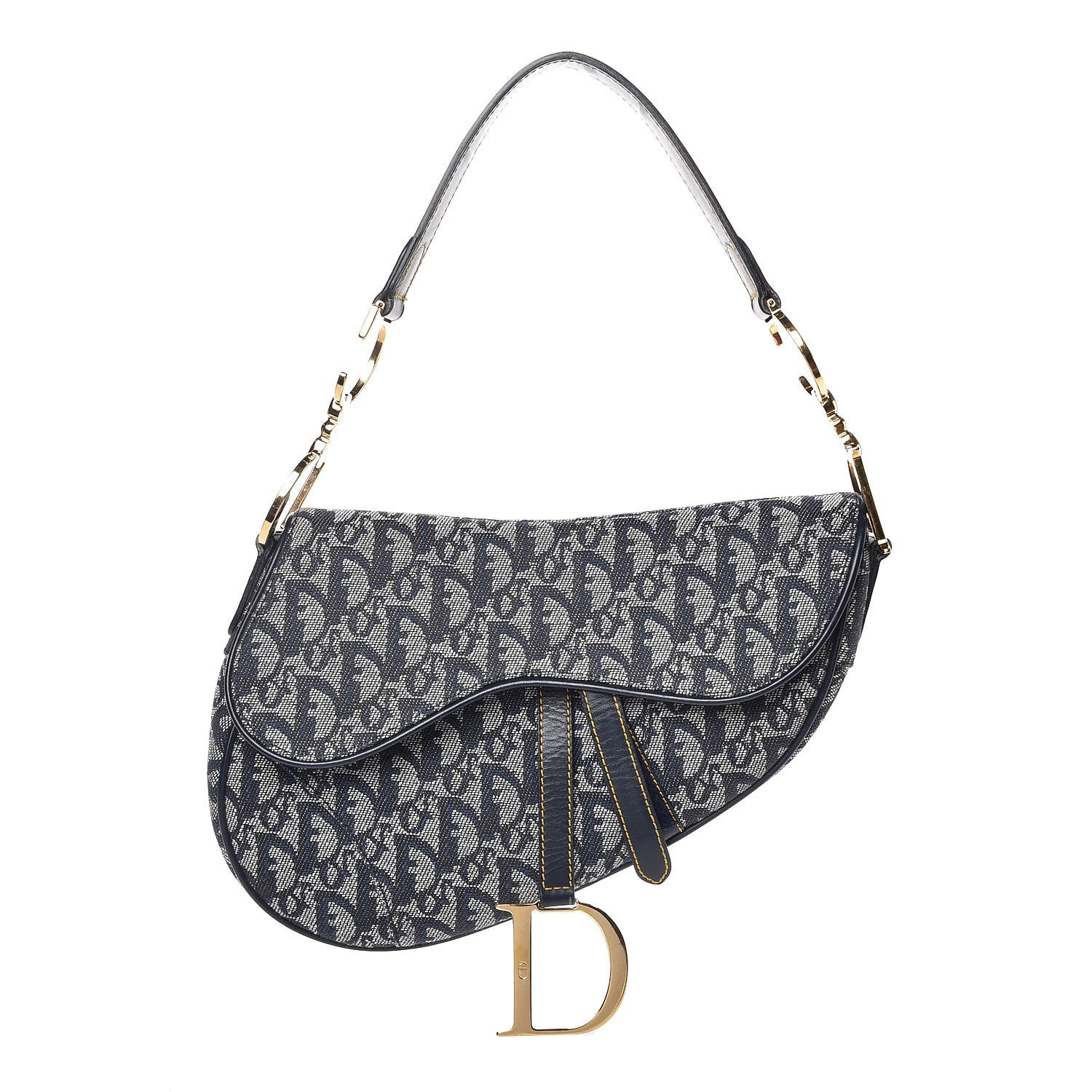 Christian Dior Monogram Saddle Bag Blue 1 of 7