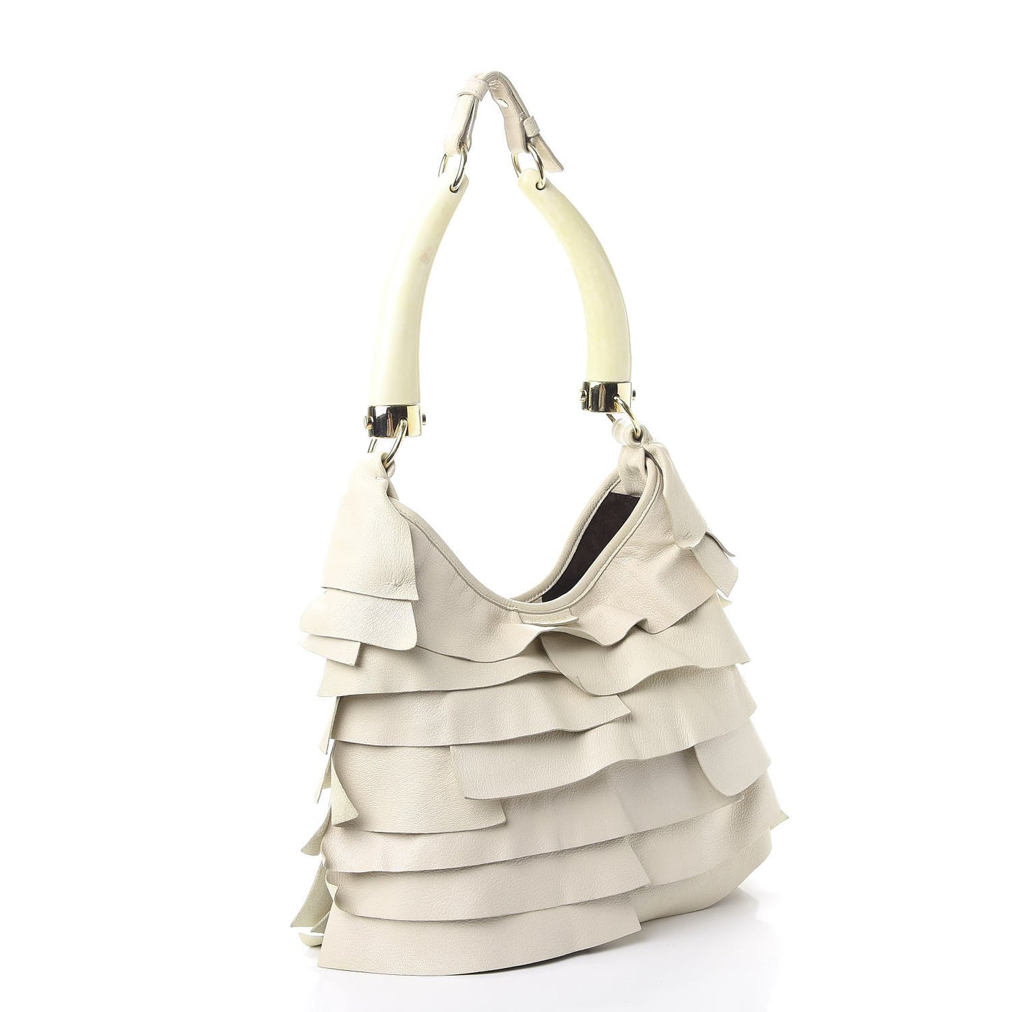 Chevre Saint Tropez Horn Bag Off White