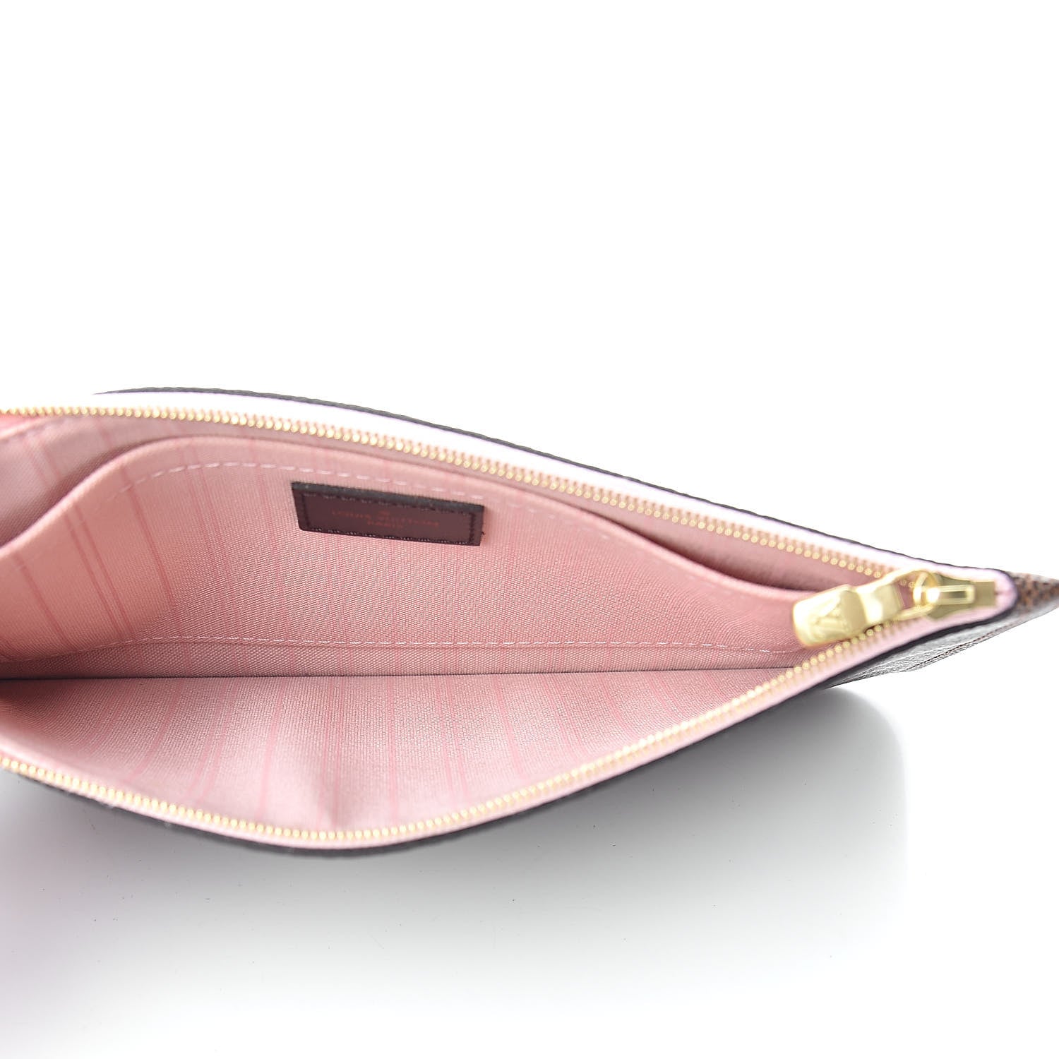 Louis Vuitton Damier Ebene Neverfull MM GM Pochette Rose Ballerine 5 of 12