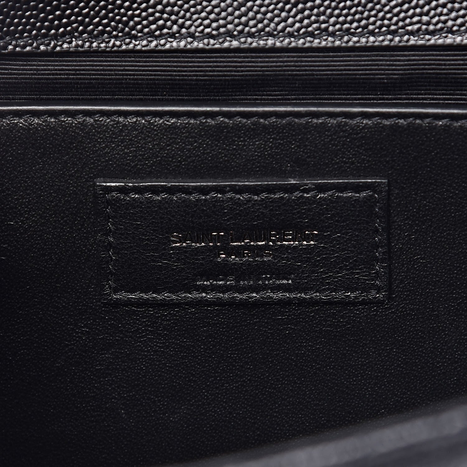 Saint Laurent Grain De Poudre Textured Mixed Matelasse Triquilt Medium Monogram Satchel Black 7 of 10