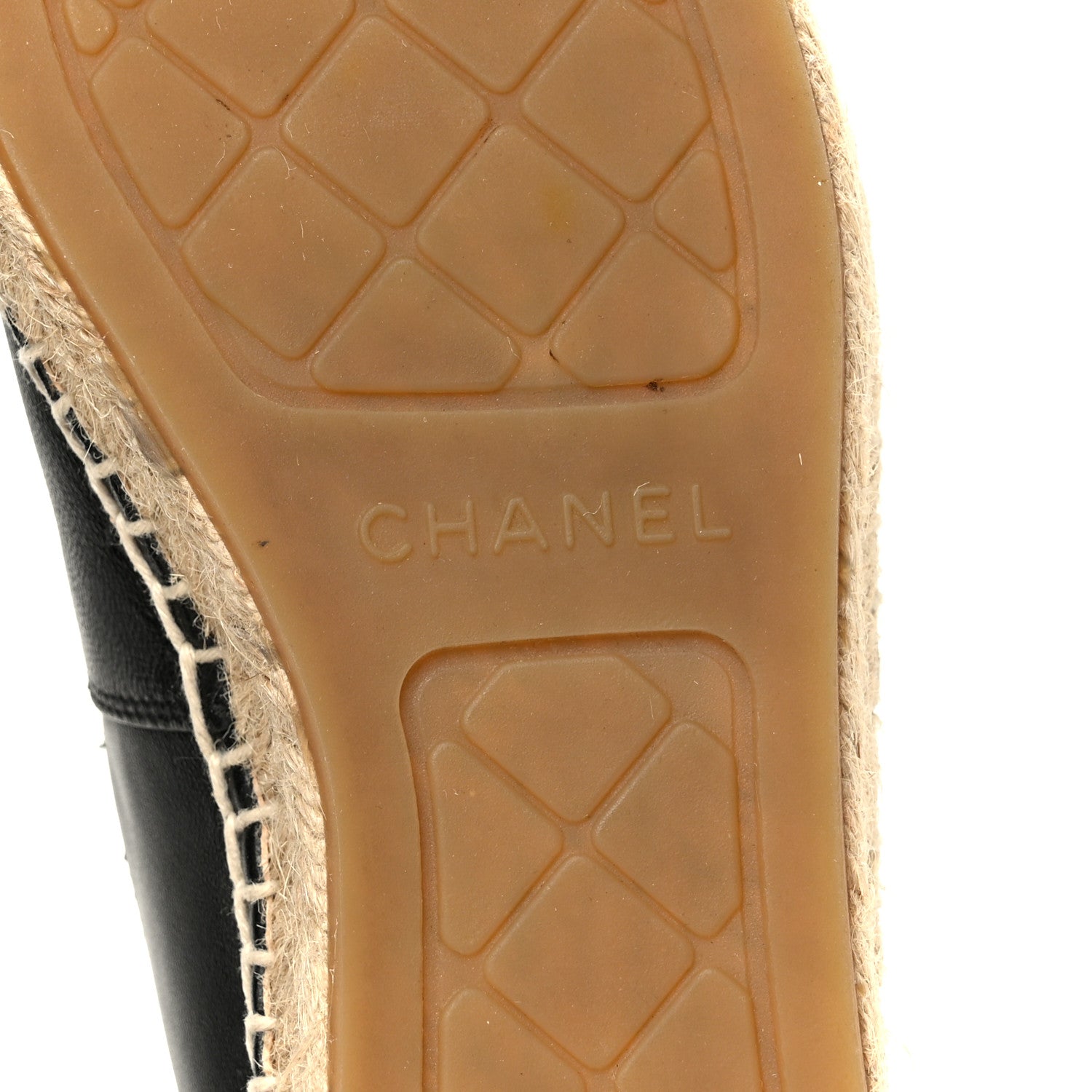Chanel Lambskin CC Espadrilles 38 Black 9 of 11