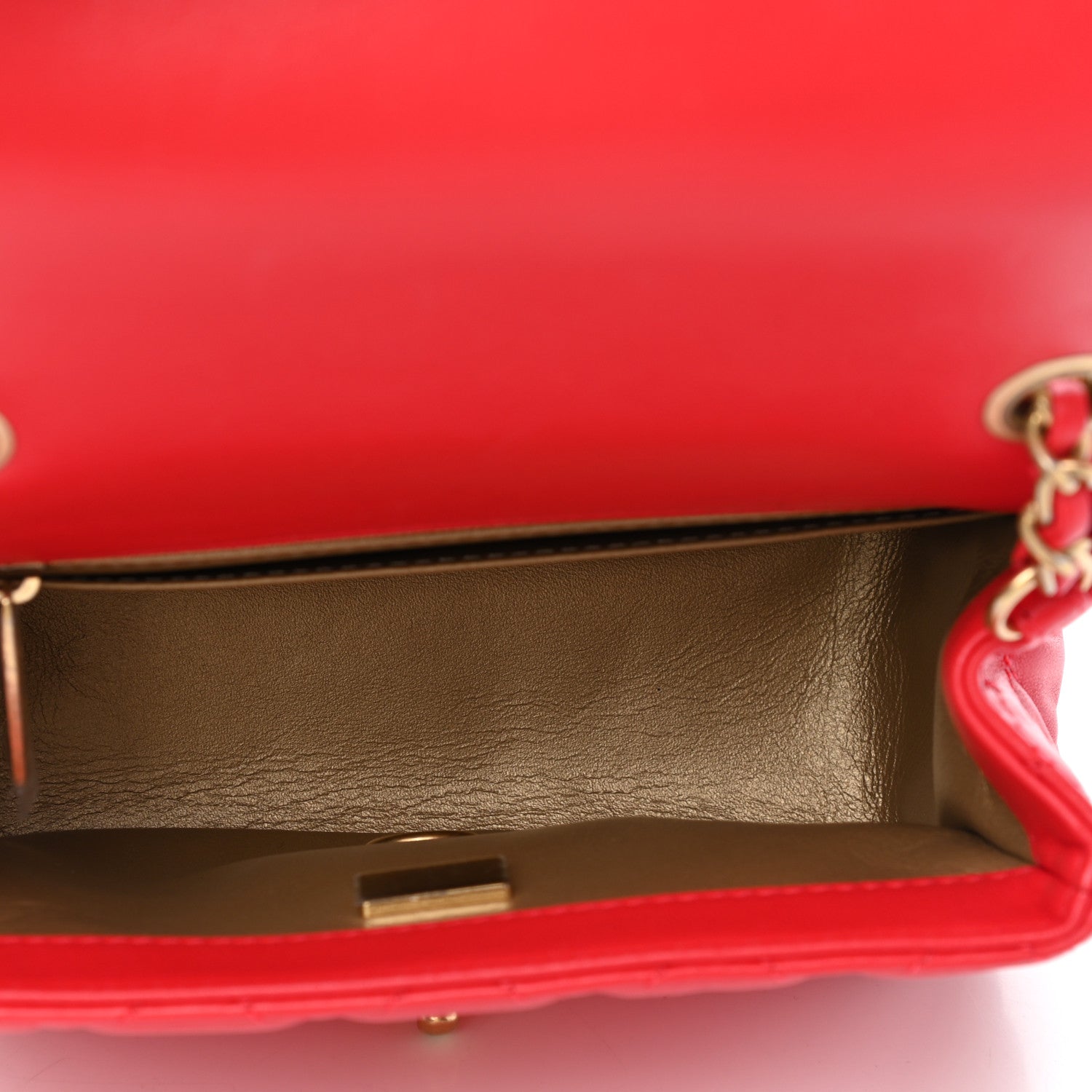 Chanel Lambskin Quilted Mini Pearl Crush Flap Red 4 of 6