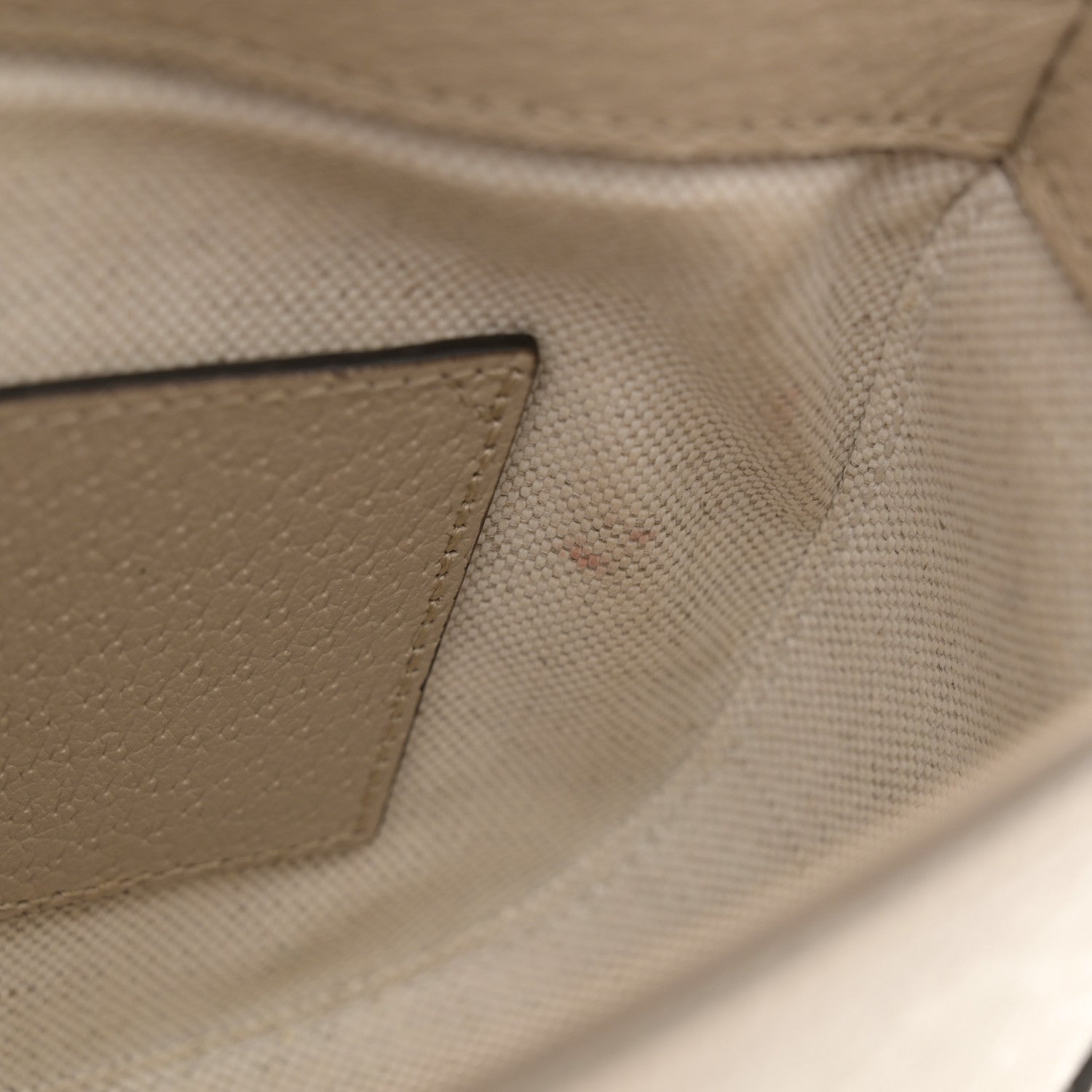 Gucci GG Supreme Monogram Textured Dollar Calfskin Web Mini Horsebit 1955 Shoulder Bag Beige Mystic White Oatmeal 8 of 19