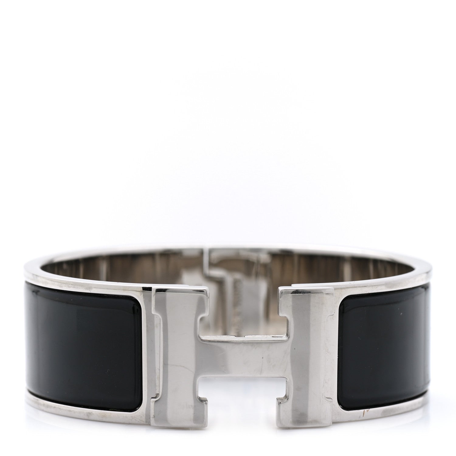 Hermes Enamel Wide Clic Clac H Bracelet PM Black 1 of 5