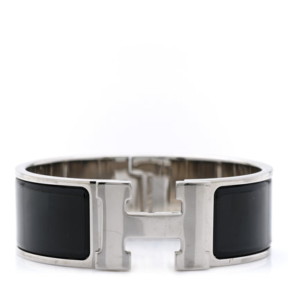 Hermes Enamel Wide Clic Clac H Bracelet PM Black 1 of 5