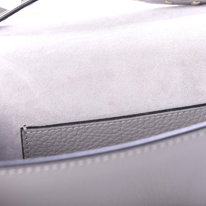 Valentino Garavani Pebbled Calfskin Medium Rockstud Flip Lock Crossbody Bag Pastel Grey 6 of 10