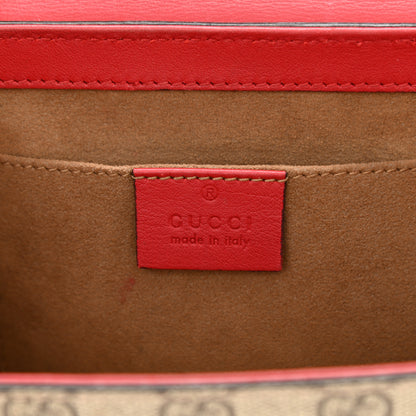 Gucci GG Supreme Monogram Calfskin Small Padlock Shoulder Bag Beige Hibiscus Red New Rosette 7 of 12