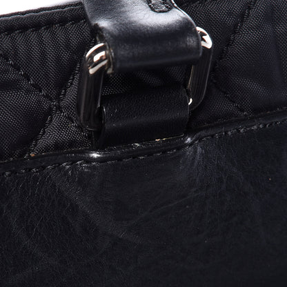 Chanel Nylon Quilted Calfskin Large CC Tote Bag Black 13 of 14