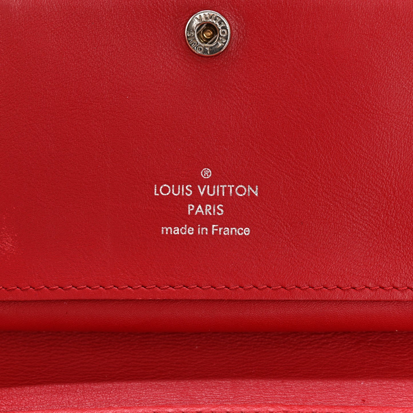 Calfskin New Wave Compact Zip Wallet Rouge
