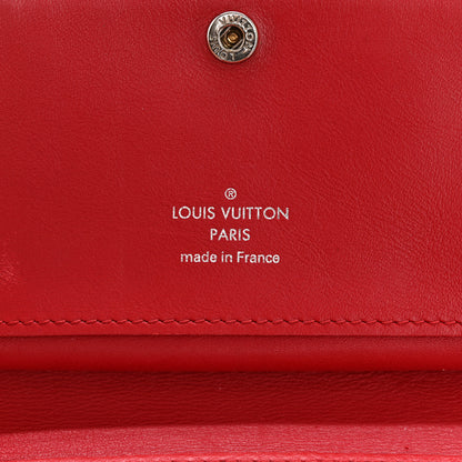 Louis Vuitton Calfskin New Wave Compact Zip Wallet Rouge 7 of 9