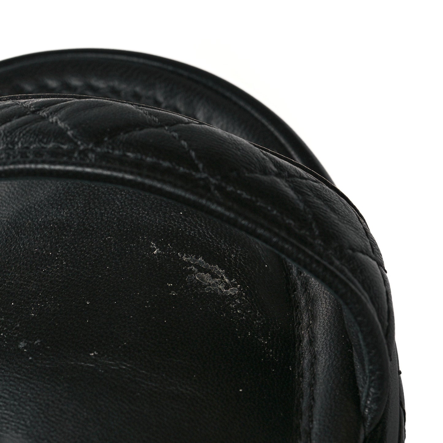 Lambskin Quilted Platform Sandals 38.5 Black