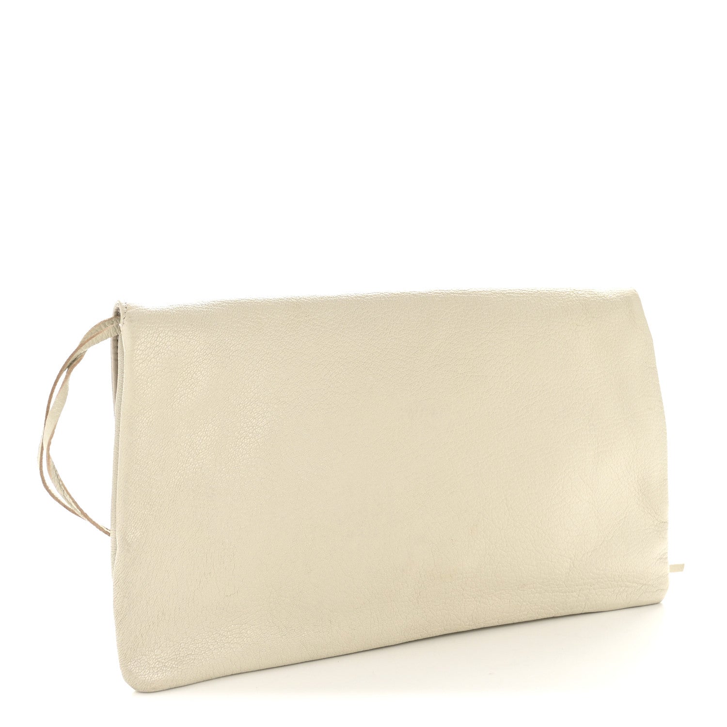 Balenciaga Chevre Silver Metallic Edge Hardware Envelope Clutch Gris Glace 4 of 15
