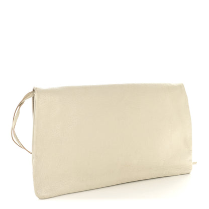 Balenciaga Chevre Silver Metallic Edge Hardware Envelope Clutch Gris Glace 4 of 15