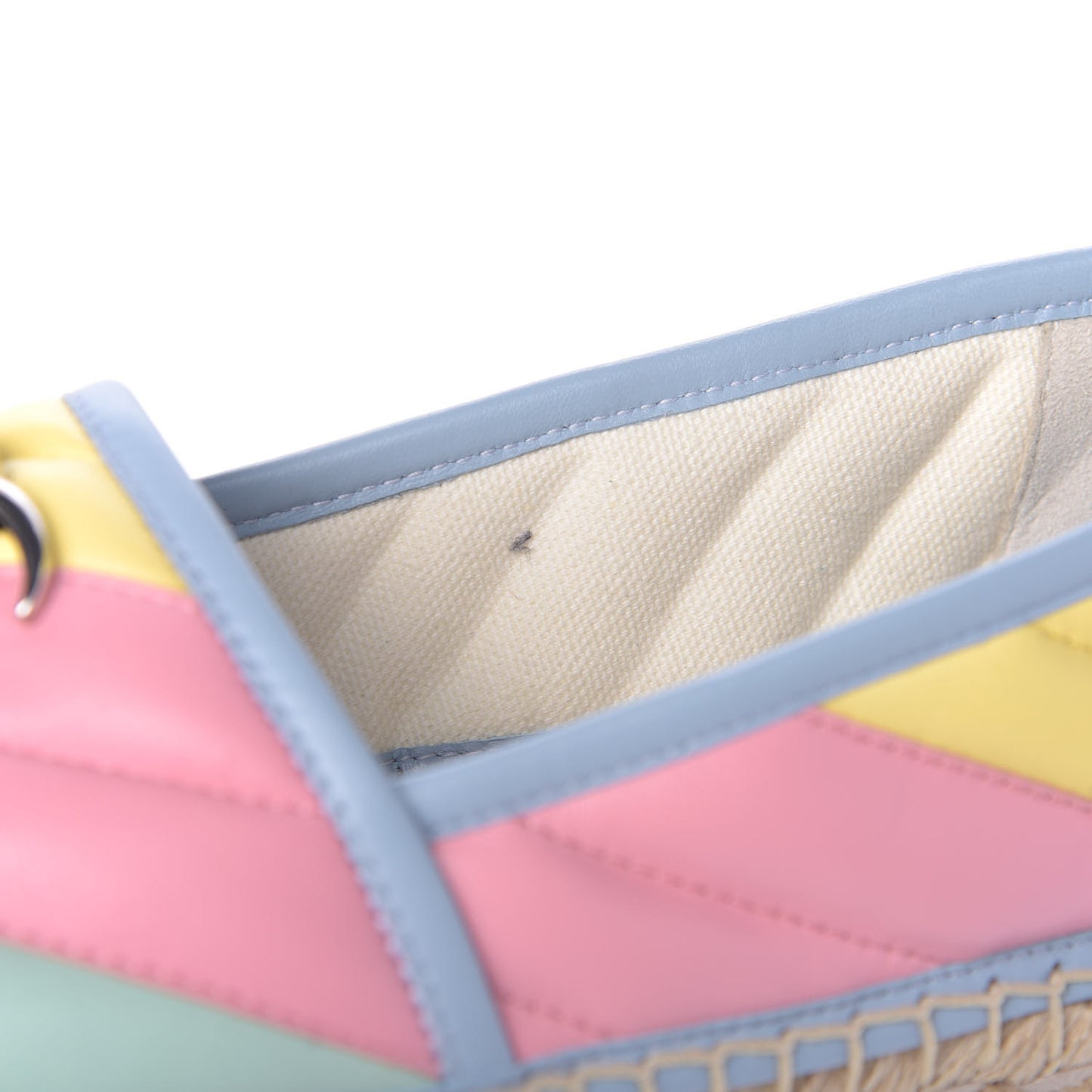 Nappa Matelasse Diagonal GG Marmont Espadrilles 36 Multicolor Pastel