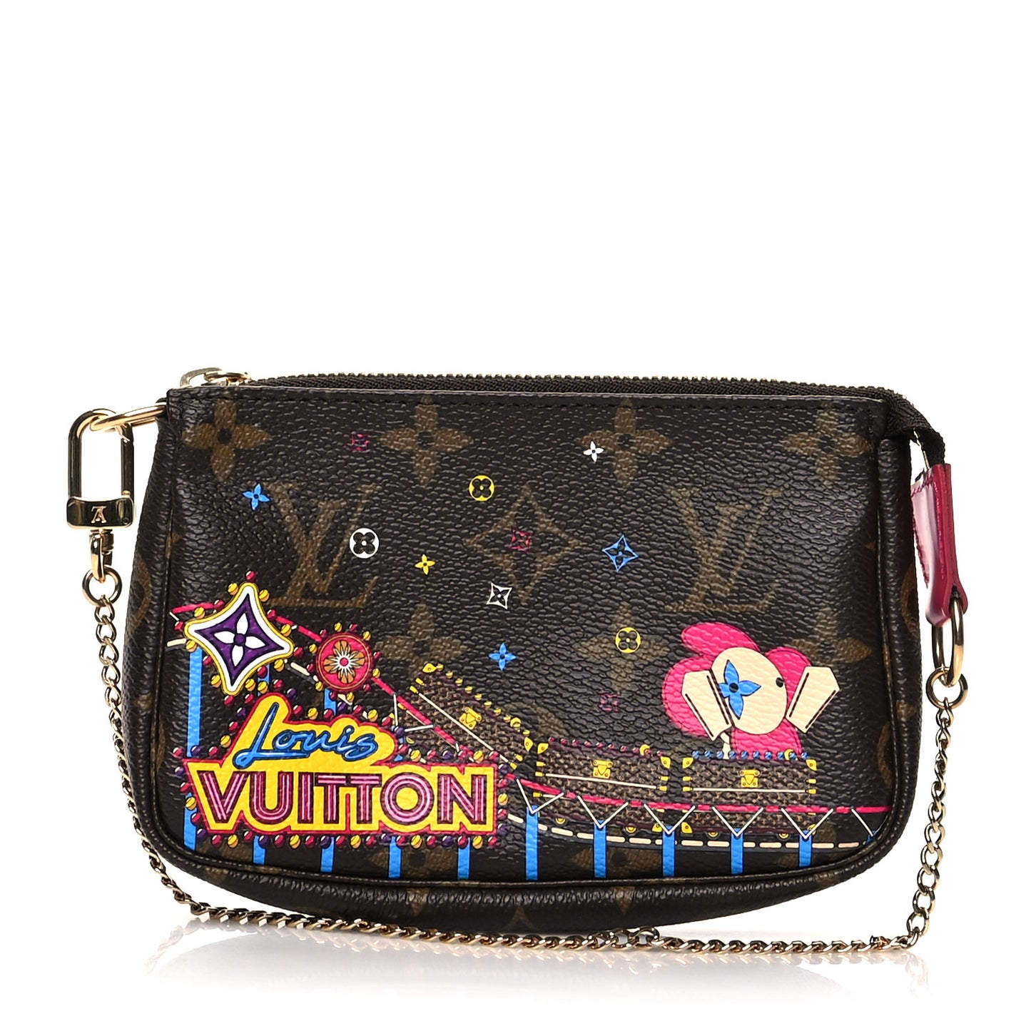 Monogram 2020 Christmas Animation Roller Coaster Mini Pochette Accessories Pivoine