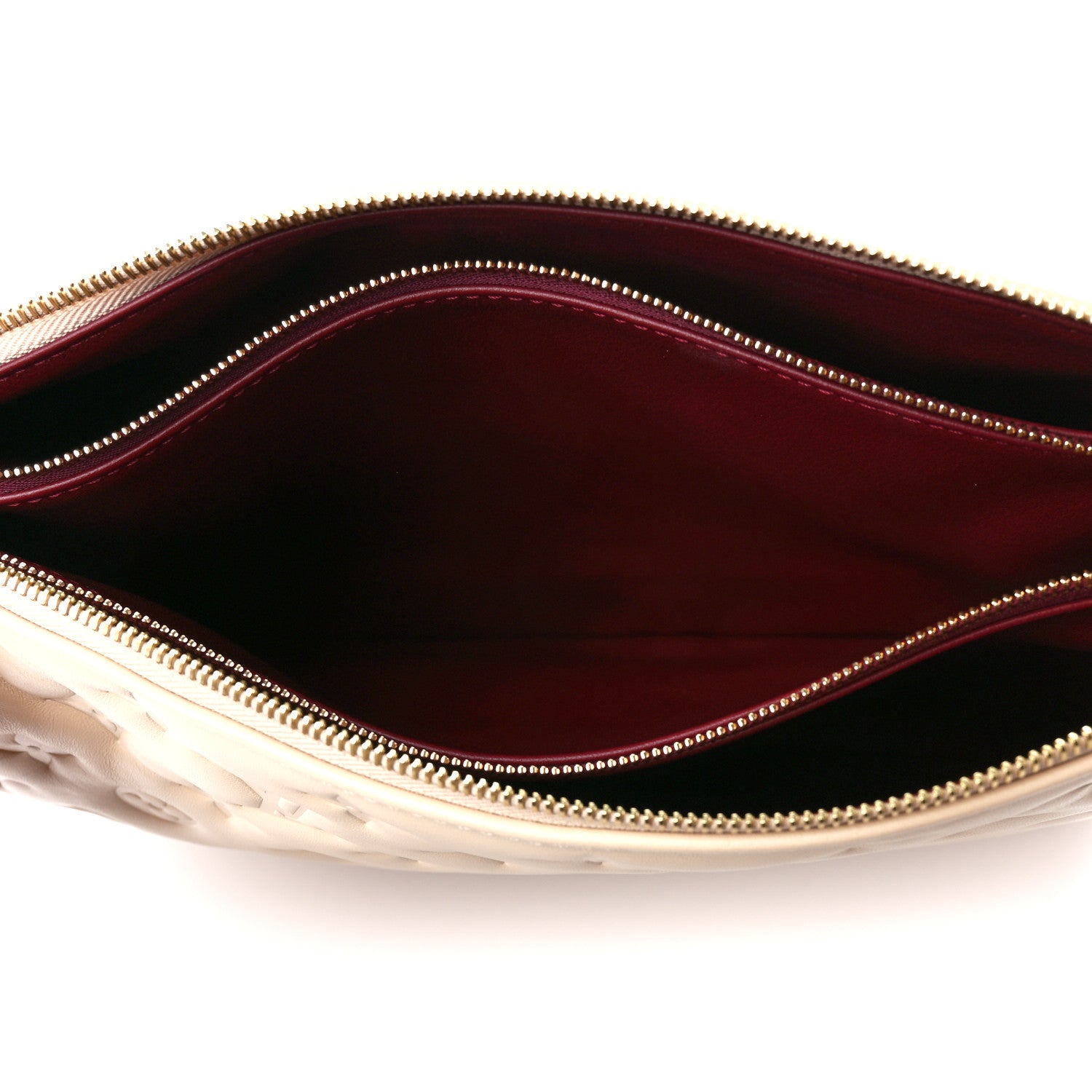 Louis Vuitton Lambskin Embossed Monogram Coussin MM Beige 5 of 15