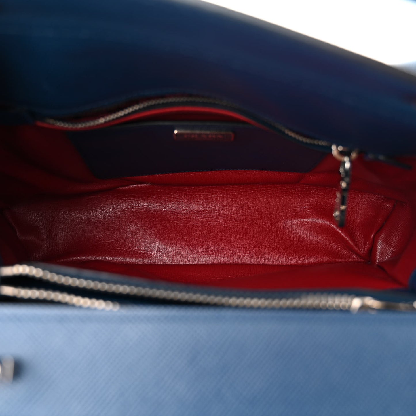 Saffiano Cuir Twin Tote Bleuette
