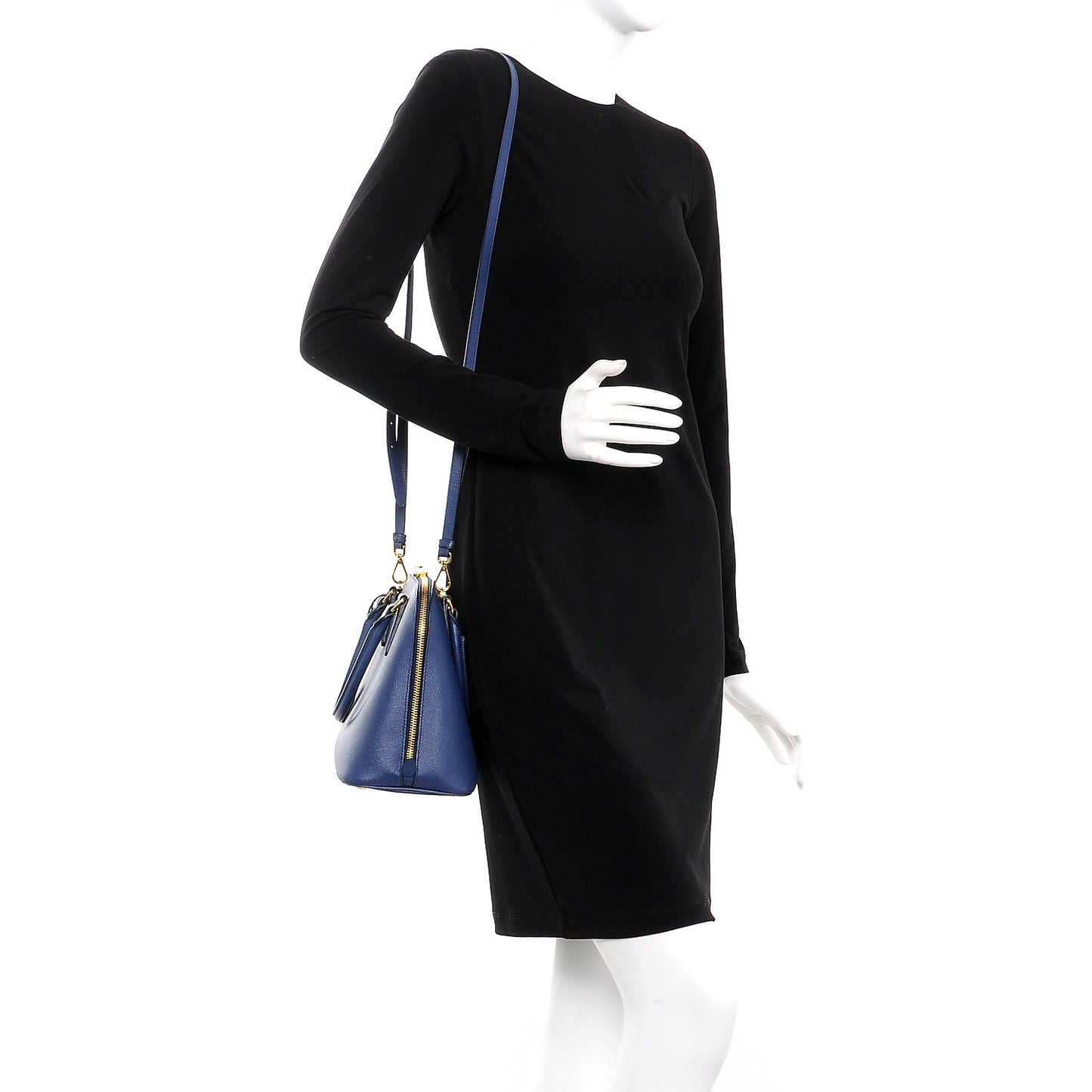 Saffiano Lux Medium Promenade Tote Bluette