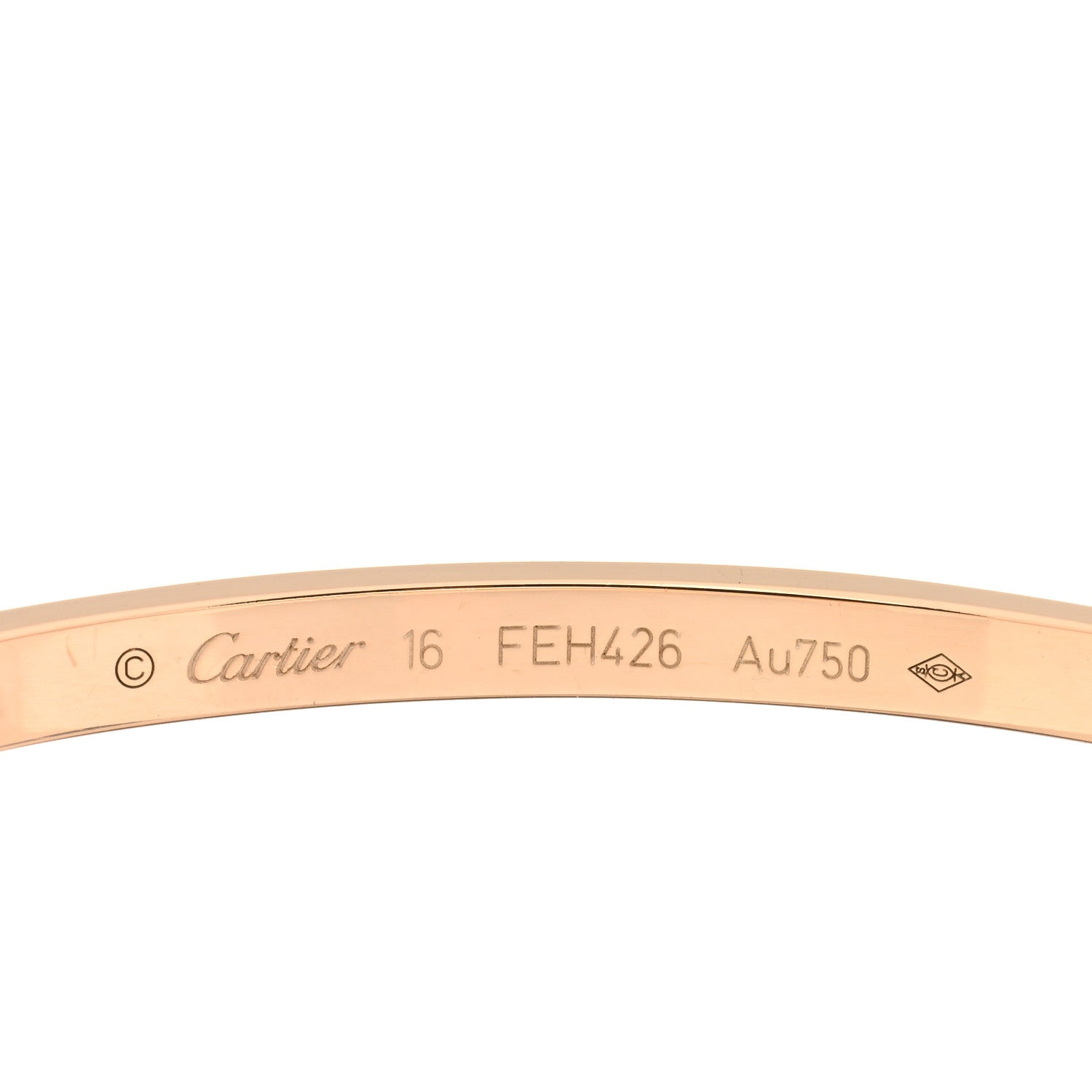 Cartier 18K Pink Gold 10 Diamond Small LOVE Bracelet 16 4 of 4