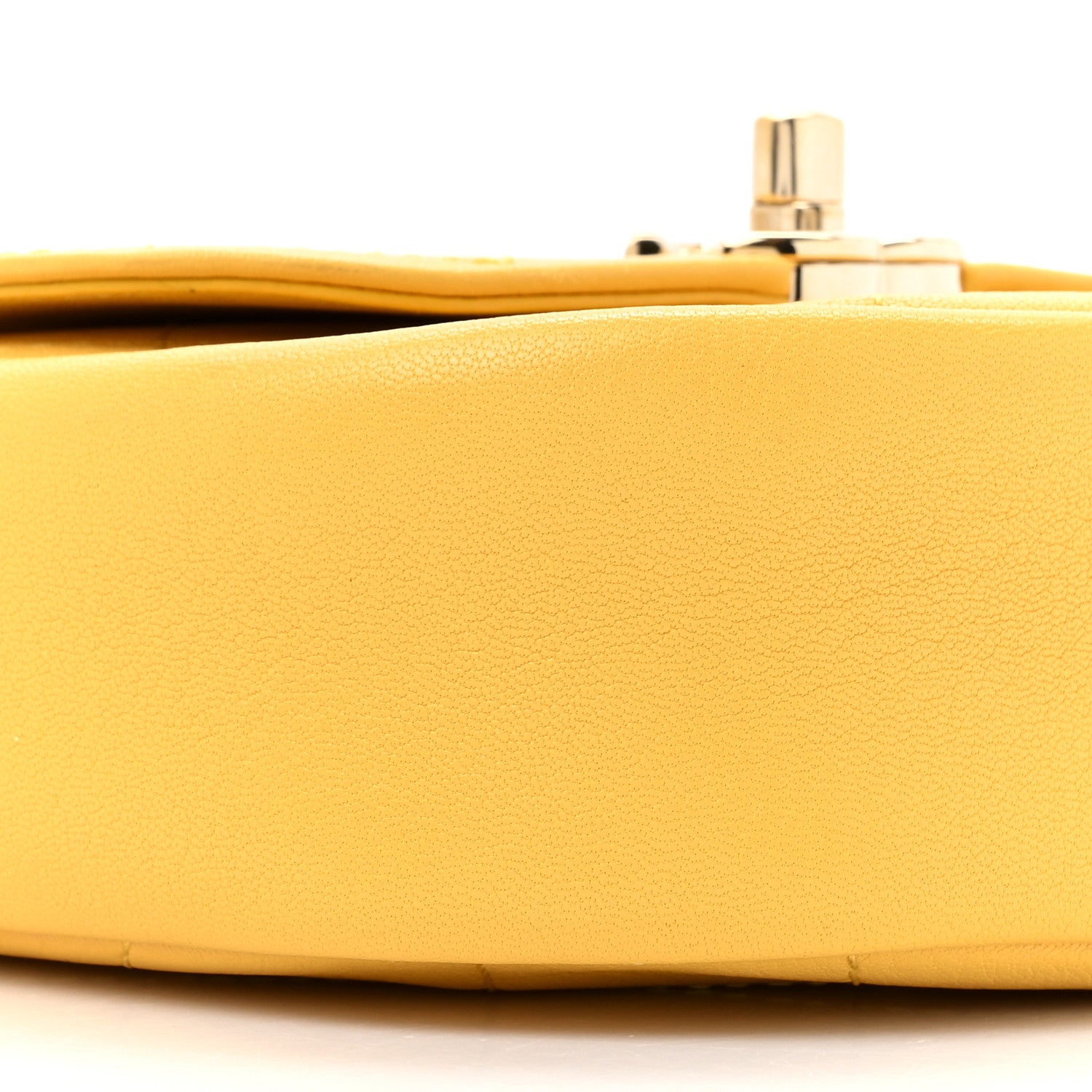 Chanel Goatskin Stitched Casual Trip Messenger Flap Yellow 10 of 11