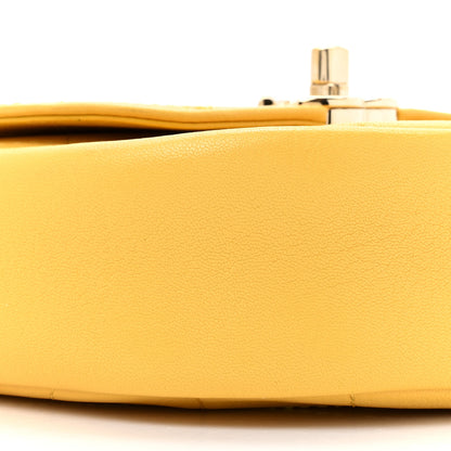 Chanel Goatskin Stitched Casual Trip Messenger Flap Yellow 10 of 11