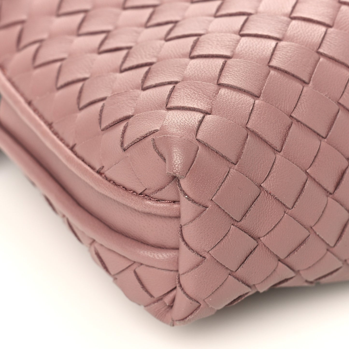 Nappa Intrecciato Nodini Crossbody Messenger Deco Rose
