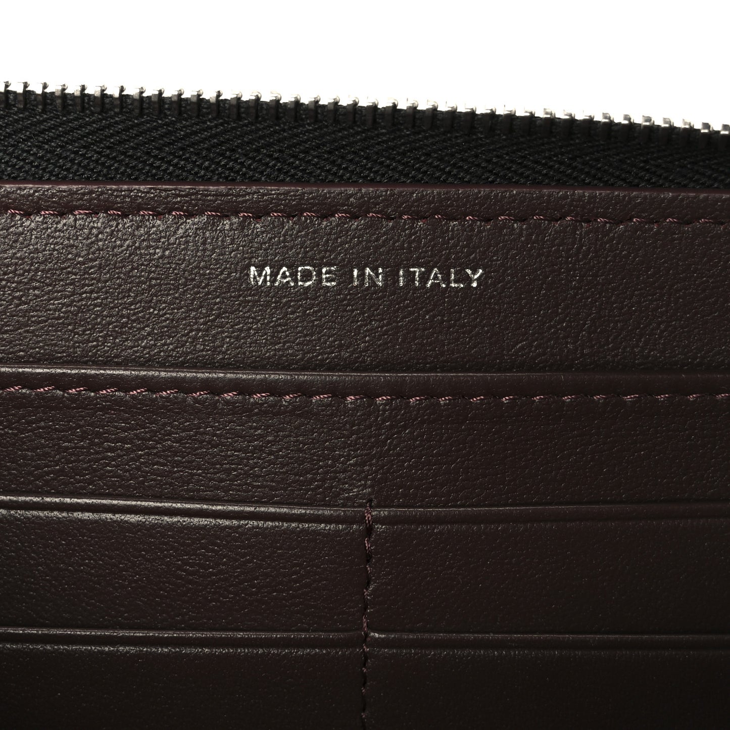 Lambskin Quilted Large Gusset Zip Around Wallet Black