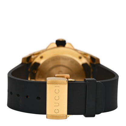 Gucci Stainless Steel Rubber 45mm Dive Snake Quartz Watch Black 3 of 4