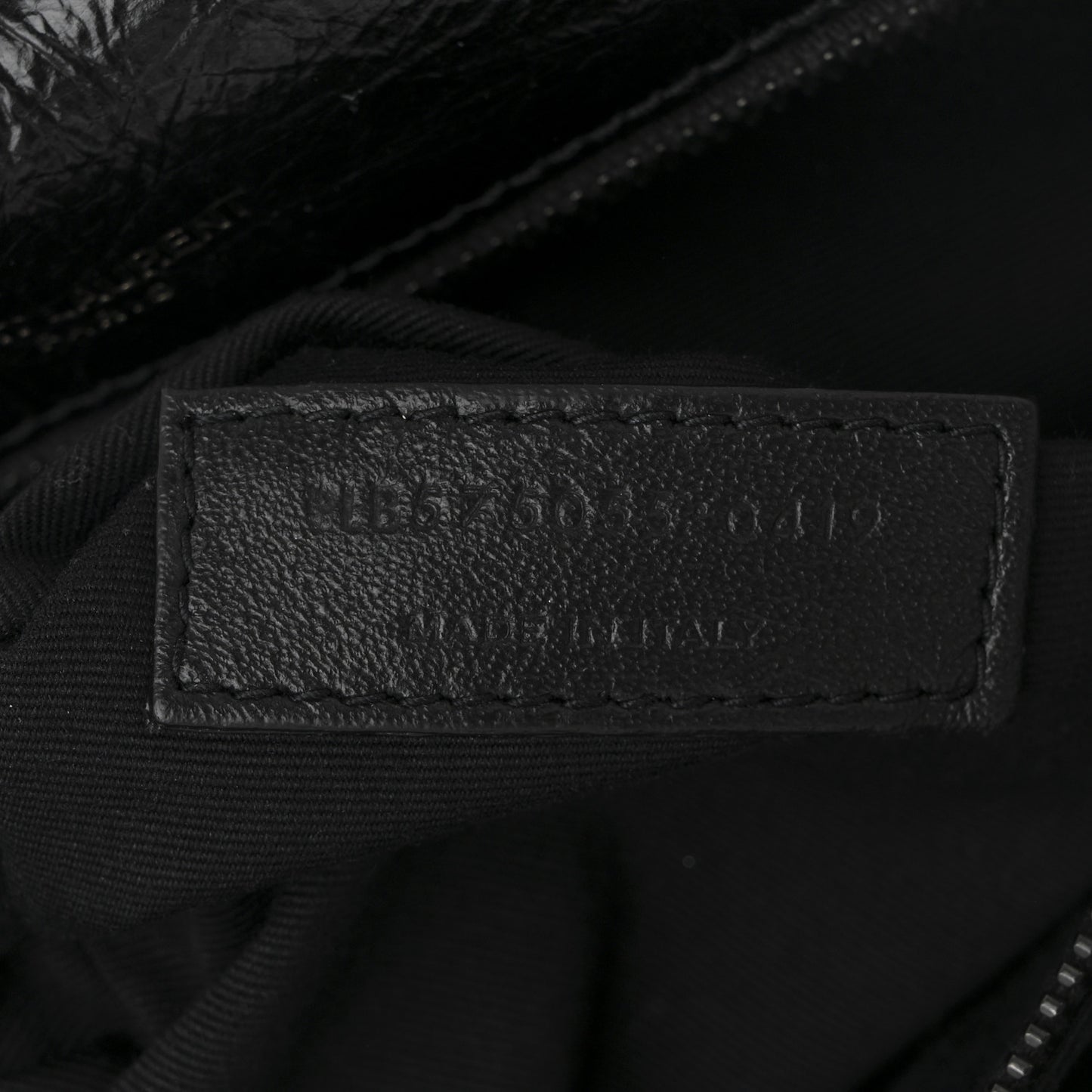 Crinkled Calfskin Matelasse Monogram Medium Niki Chain Satchel Black