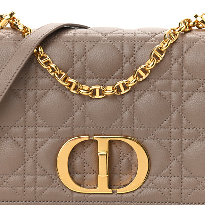 Christian Dior Calfskin Cannage Medium Caro Bag Taupe 8 of 13