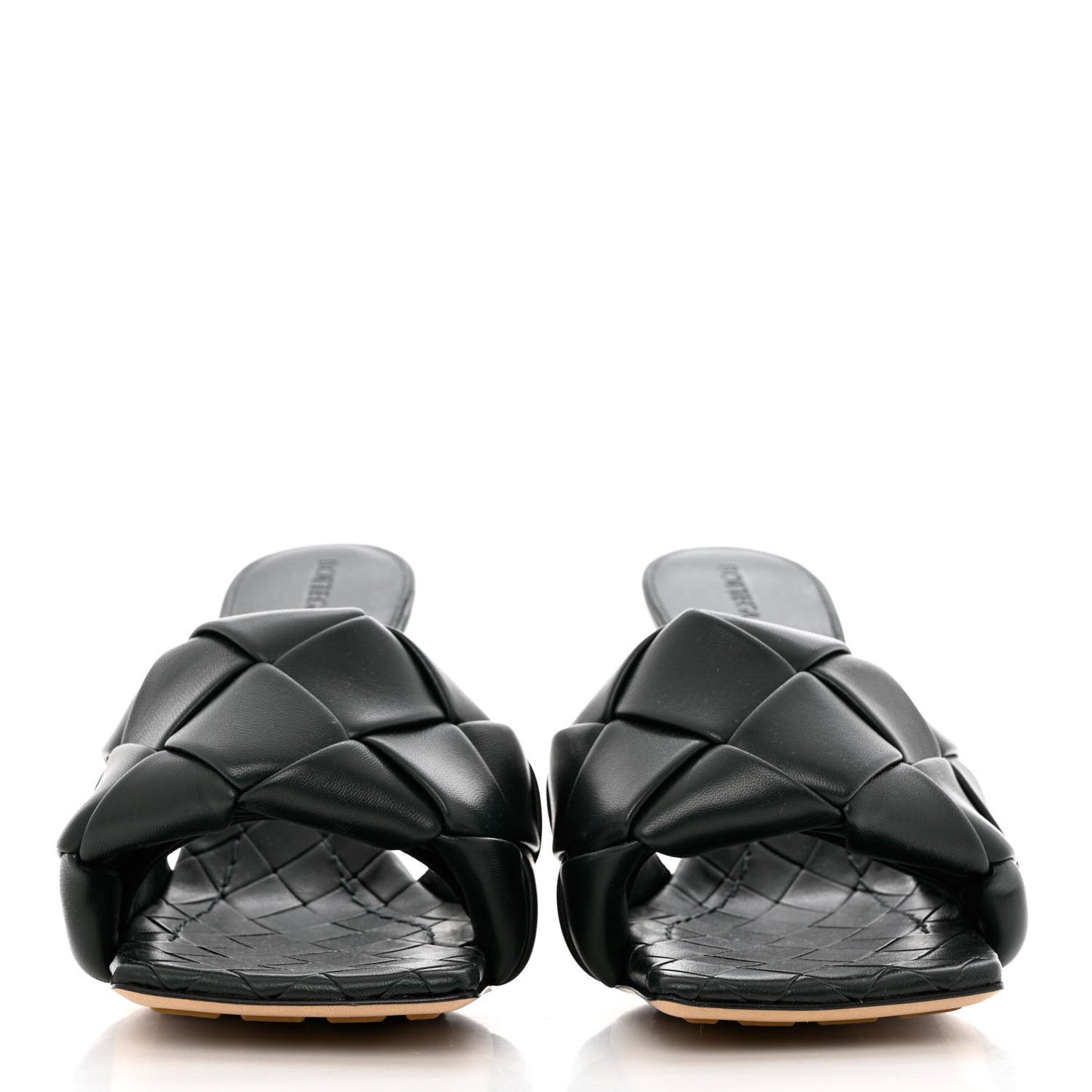 Nappa Maxi Intrecciato Lido Mule Sandals 36 Inkwell