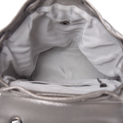 Chanel Metallic Calfskin Chevron Quilted Small Urban Spirit Backpack Silver 8 of 15