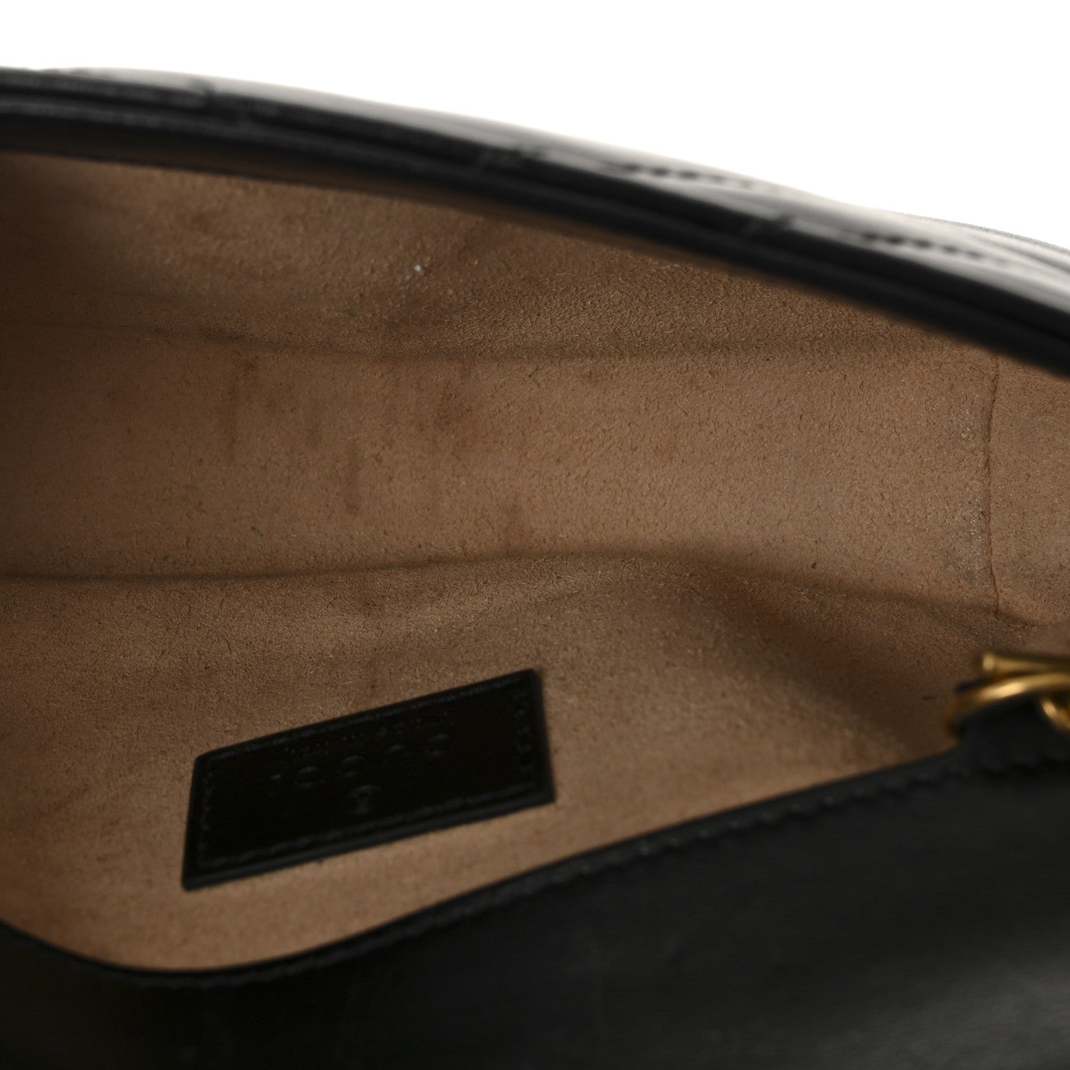 Gucci Calfskin Matelasse Super Mini GG Marmont Shoulder Bag Black 5 of 10