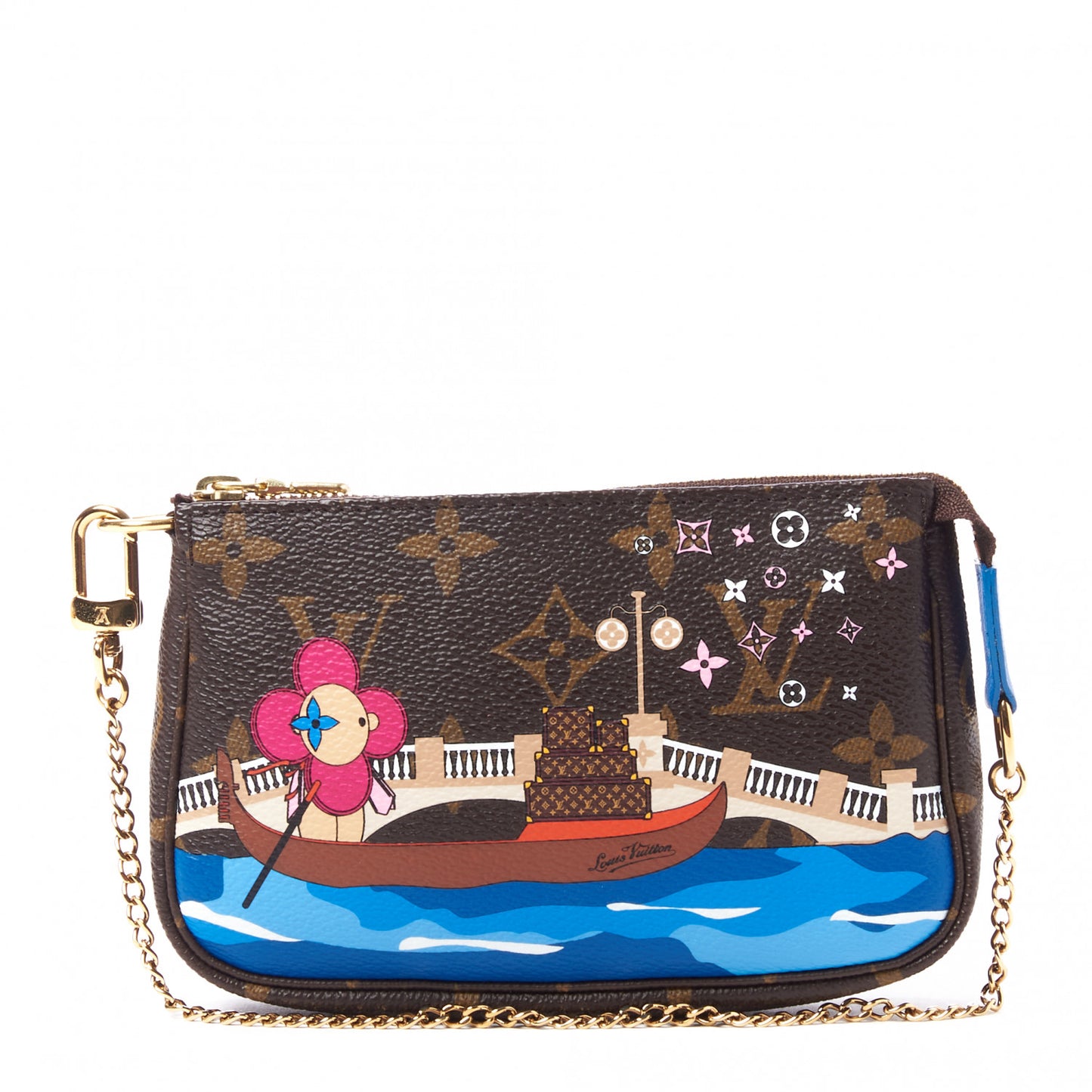 Monogram 2019 Christmas Animation Mini Venice Pochette Accessories Blue