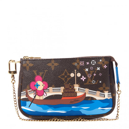 Louis Vuitton Monogram 2019 Christmas Animation Mini Venice Pochette Accessories Blue 1 of 8
