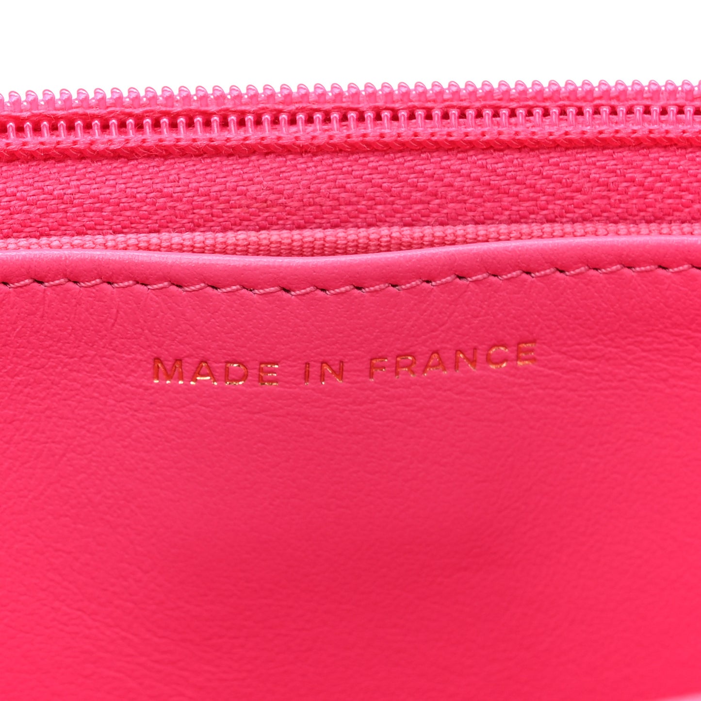 Caviar Quilted Wallet on Chain WOC Dark Pink
