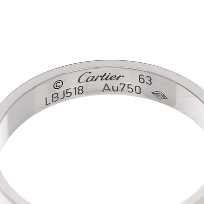 Cartier 18K White Gold 3.5mm LOVE Wedding Band Ring 63 10.25 4 of 5
