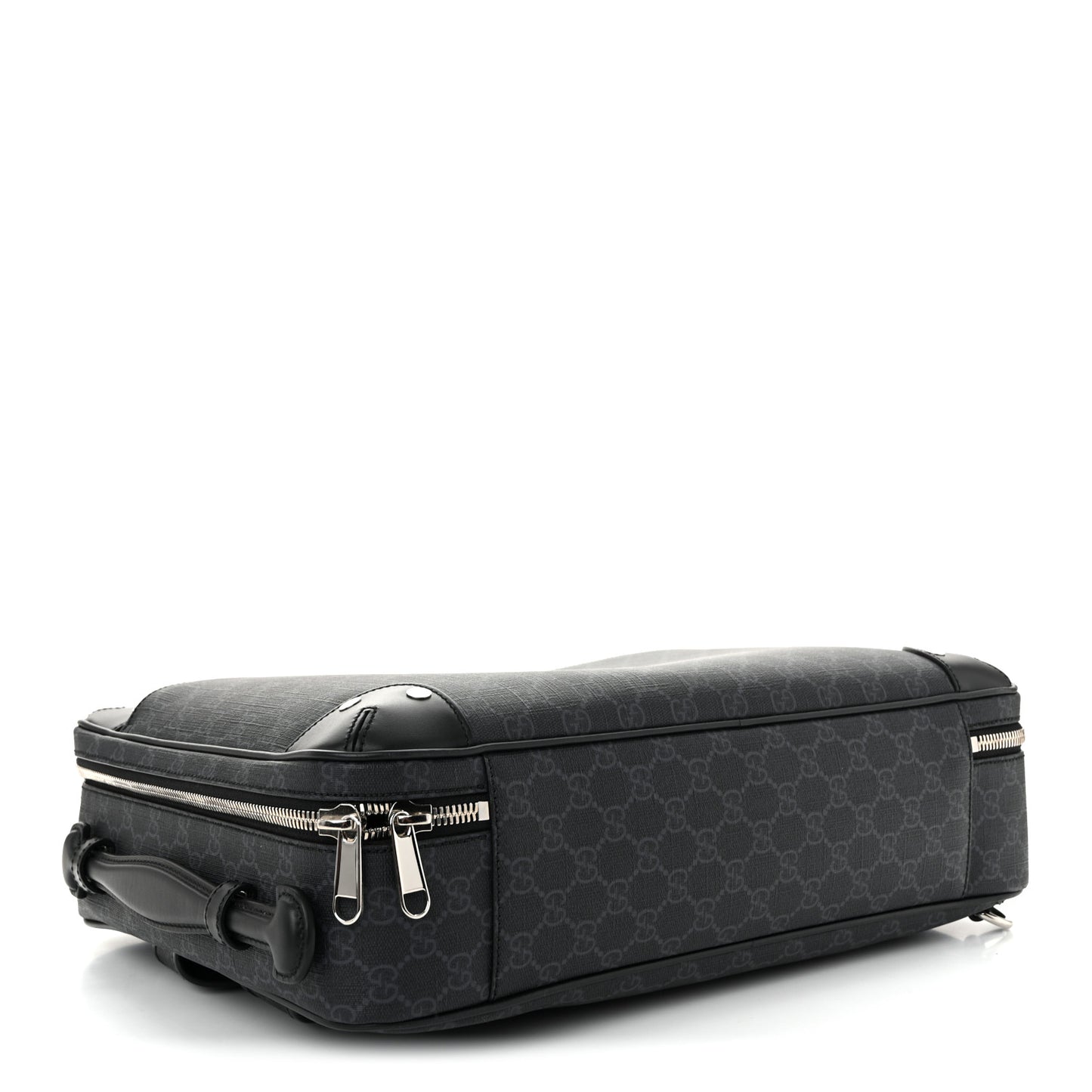GG Supreme Monogram Briefcase Backpack Black Grey